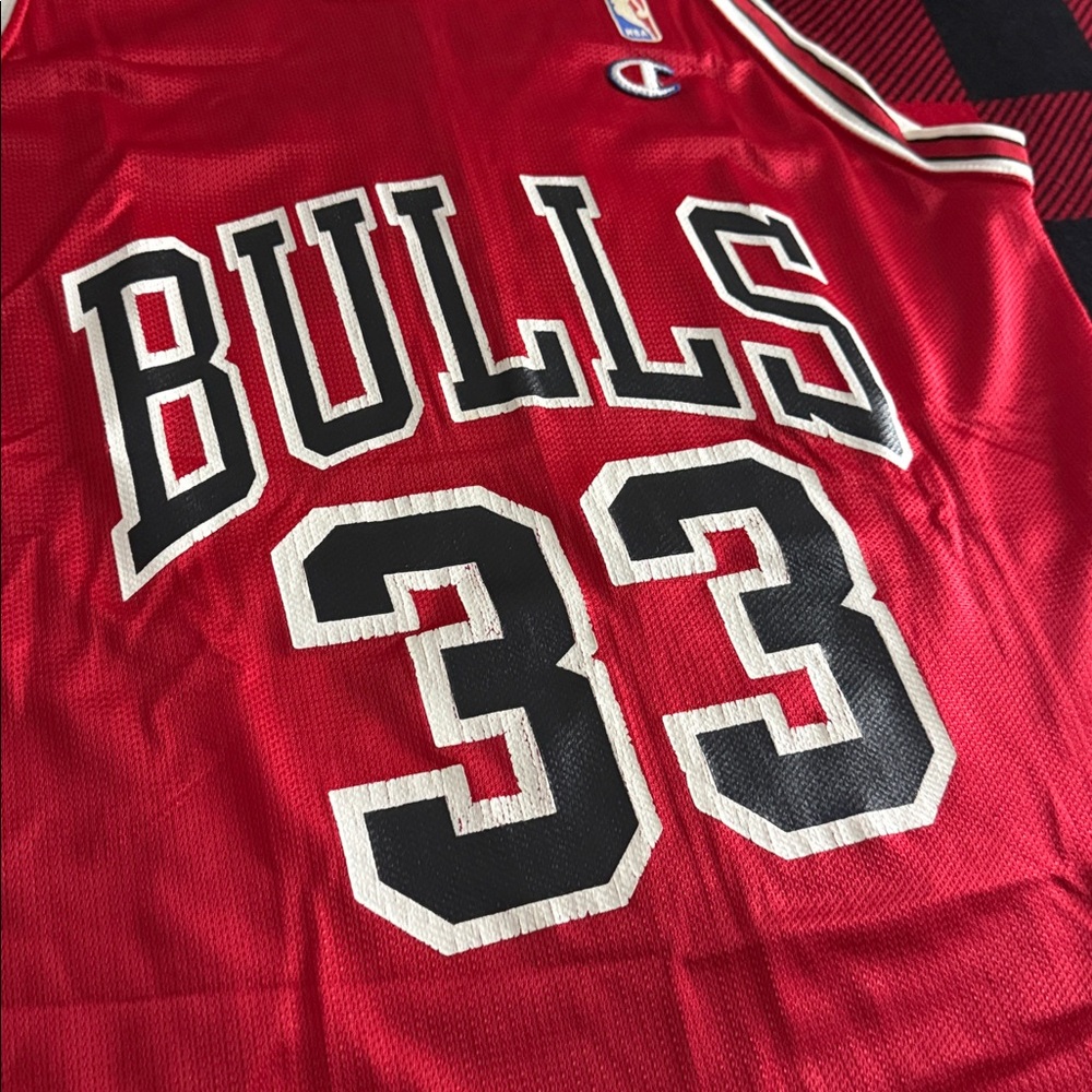 VINTAGE Chicago Bulls #33 Scottie Pippen 1990’s Era Champion Brand NBA Jersey - Picture 4 of 7